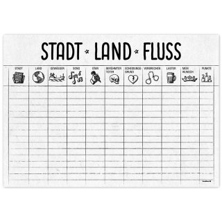 Papiertischsets STADT-LAND-FLUSS